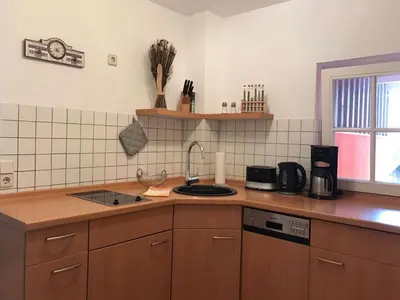 Küche/Küchenzeile in der Unterkunft Rudi