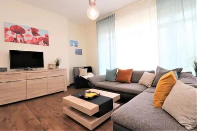 TV/Unterhaltungsangebot in der Unterkunft Käptn Brass Appartement 06