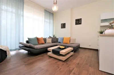 Ein Sitzbereich in der Unterkunft Käptn Brass Appartement 06