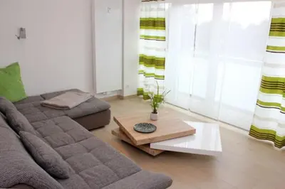Ein Sitzbereich in der Unterkunft Käptn Brass Appartement 13