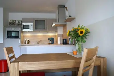 Küche/Küchenzeile in der Unterkunft Käptn Brass Appartement 16