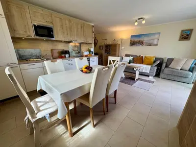 Ein Sitzbereich in der Unterkunft Käptn Brass Appartement 17 Ostseeperle
