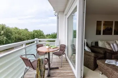 Ein Balkon oder eine Terrasse in der Unterkunft Käptn Brass Appartement 18