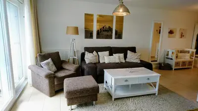 Ein Sitzbereich in der Unterkunft Käptn Brass Appartement 18