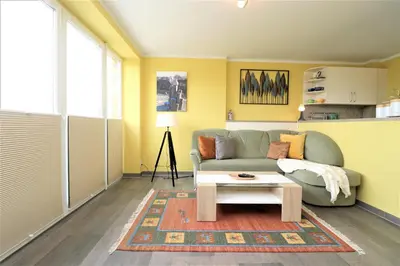 Ein Sitzbereich in der Unterkunft Käptn Brass Appartement 22