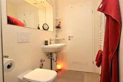 Ein Badezimmer in der Unterkunft Käptn Brass Appartement 22