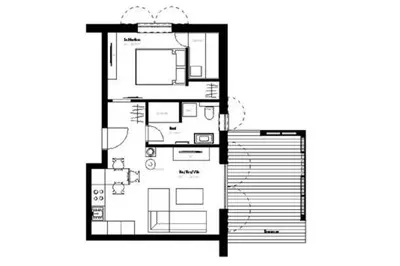 Grundriss der Unterkunft Käptn Brass Villa 1 App 2 Wiesenweg