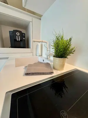 Küche/Küchenzeile in der Unterkunft Käptn Brass Villa 1 App 2 Wiesenweg