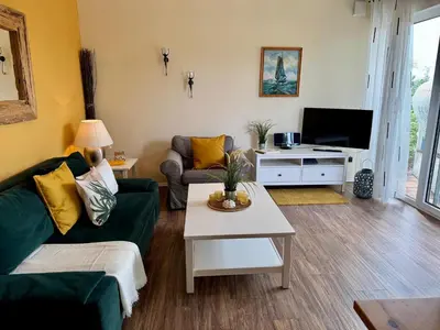 TV/Unterhaltungsangebot in der Unterkunft Käptn Brass Villa 1 App 3 Strandgut