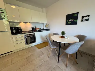 Küche/Küchenzeile in der Unterkunft Käptn Brass Villa 2 App 4 Seestern