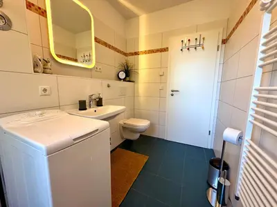 Ein Badezimmer in der Unterkunft Käptn Brass Villa 2 App 4 Seestern