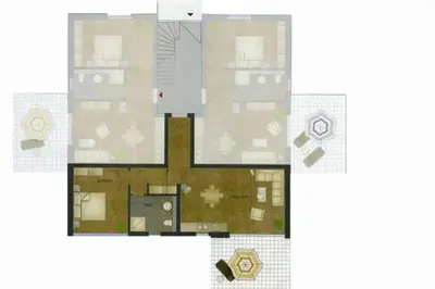 Grundriss der Unterkunft Käptn Brass Villa 3 App 3 Strandmuschel