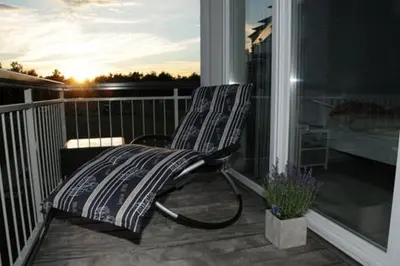 Ein Balkon oder eine Terrasse in der Unterkunft Käptn Brass Villa 4 App 6 Sonnenfänger