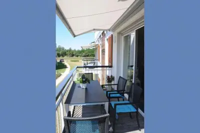 Ein Balkon oder eine Terrasse in der Unterkunft Käptn Brass Villa 4 App 6 Sonnenfänger