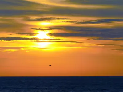 Blick auf den Sonnenuntergang/Sonnenaufgang von des Hotels aus oder aus der Nähe
