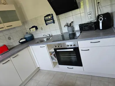 Küche/Küchenzeile in der Unterkunft Ferienwohnung 1 Am Park