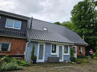 Das Gebäude in dem sich die Ferienwohnung befindet