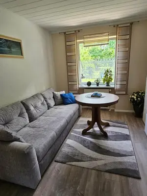 Ein Sitzbereich in der Unterkunft Ferienwohnung 1 Am Park
