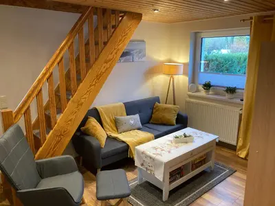Ein Sitzbereich in der Unterkunft Ferienhaus -Villa Hühnerstall-