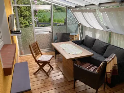 Ein Sitzbereich in der Unterkunft Ferienhaus -Villa Hühnerstall-