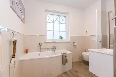 Ein Badezimmer in der Unterkunft Villa Strandblick Zingst