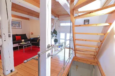 Ein Sitzbereich in der Unterkunft Ferienhaus- die KATE in Barth am Bodden