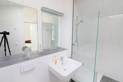 Ein Badezimmer in der Unterkunft Ferienwohnung- modernes Apartment in Barth am Bodden