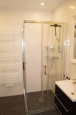 Ein Badezimmer in der Unterkunft FeWo Vineta
