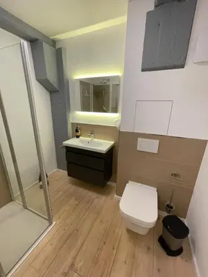 Ein Badezimmer in der Unterkunft Apartment Boddenkieker