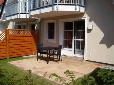 Ein Balkon oder eine Terrasse in der Unterkunft FW Lotse