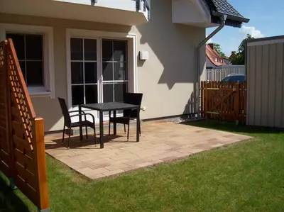 Ein Balkon oder eine Terrasse in der Unterkunft FW Lotse