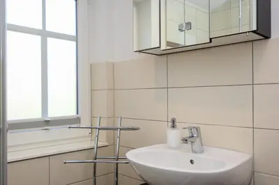 Ein Badezimmer in der Unterkunft Kleine Veranda