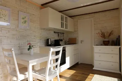 Küche/Küchenzeile in der Unterkunft Ostsee Tiny Haus Rotkehlchen