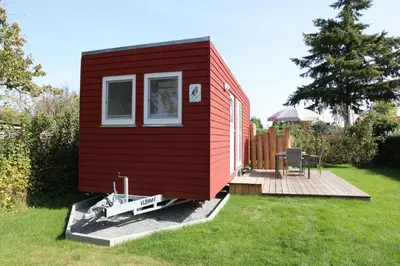 Ein Garten an der Unterkunft Ostsee Tiny Haus Rotkehlchen