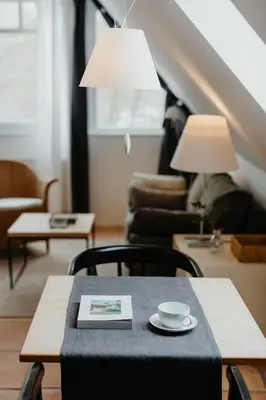 Ein Sitzbereich in der Unterkunft Quartier Carpe Diem