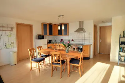 Küche/Küchenzeile in der Unterkunft Ferienhaus 3 Zi im ART.Quartier