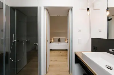 Ein Badezimmer in der Unterkunft DIEVIER Musikhaus DasDritte