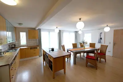 Küche/Küchenzeile in der Unterkunft Luxus-Ferienhaus auf Reiterhof ART.Quartier