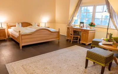Ein Bett oder Betten in einem Zimmer der Unterkunft Hotel Haferland