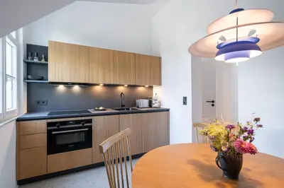 Küche/Küchenzeile in der Unterkunft Apartment Blausand