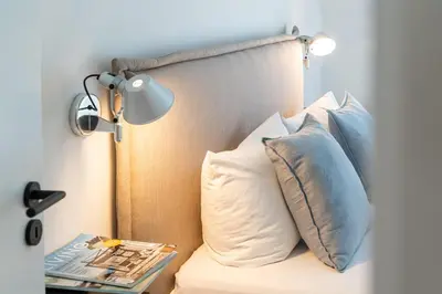 Ein Bett oder Betten in einem Zimmer der Unterkunft Apartment Blausand