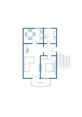 Grundriss der Unterkunft Apartment Blausand
