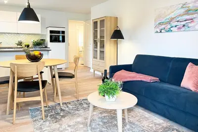 Küche/Küchenzeile in der Unterkunft Düne 7 Apartment 7 03