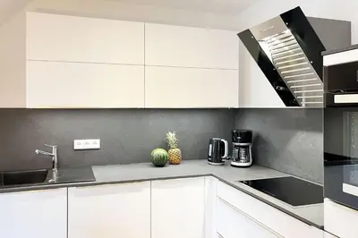 Küche/Küchenzeile in der Unterkunft Düne 7 Apartment 7 05