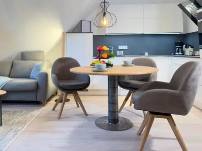 Ein Sitzbereich in der Unterkunft Düne 7 Apartment 7 05