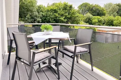 Ein Balkon oder eine Terrasse in der Unterkunft Düne 7 Apartment 7 05