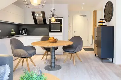Küche/Küchenzeile in der Unterkunft Düne 7 Apartment 7 05
