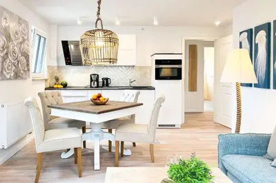 Küche/Küchenzeile in der Unterkunft Düne 7 Apartment 7 06
