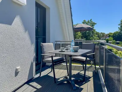 Ein Balkon oder eine Terrasse in der Unterkunft Düne 7 Apartment 7A 05