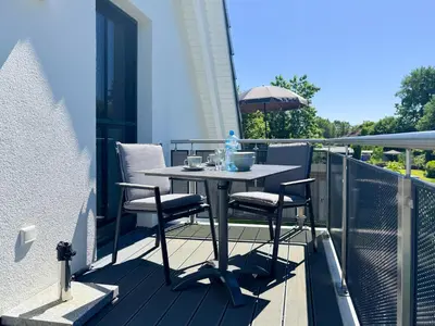 Ein Balkon oder eine Terrasse in der Unterkunft Düne 7 Apartment 7A 05